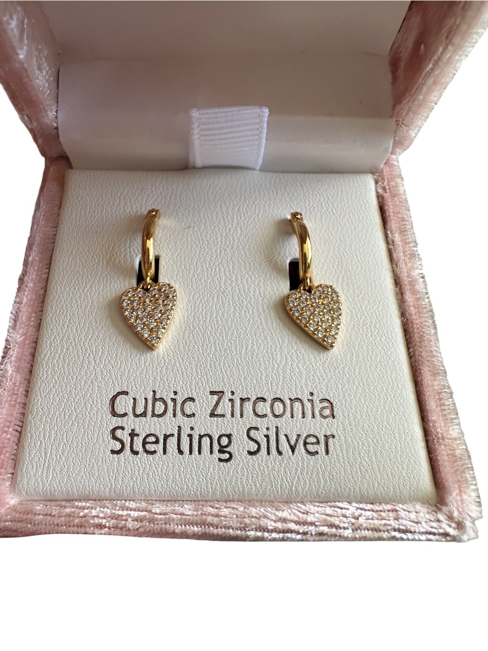 Nanette Lepore Dangle Heart with Rhinestones Sterling Silver Earrings